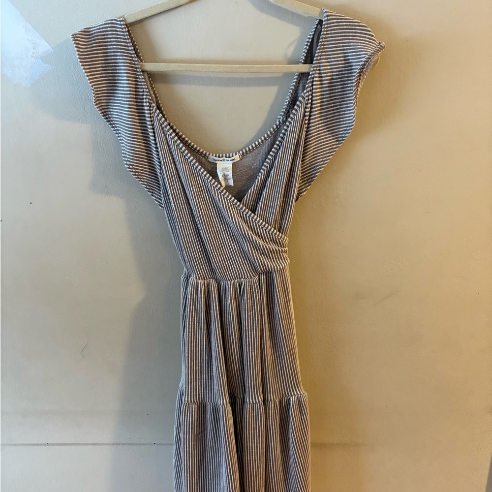 Caution To The Wind Blue and White Striped Dress